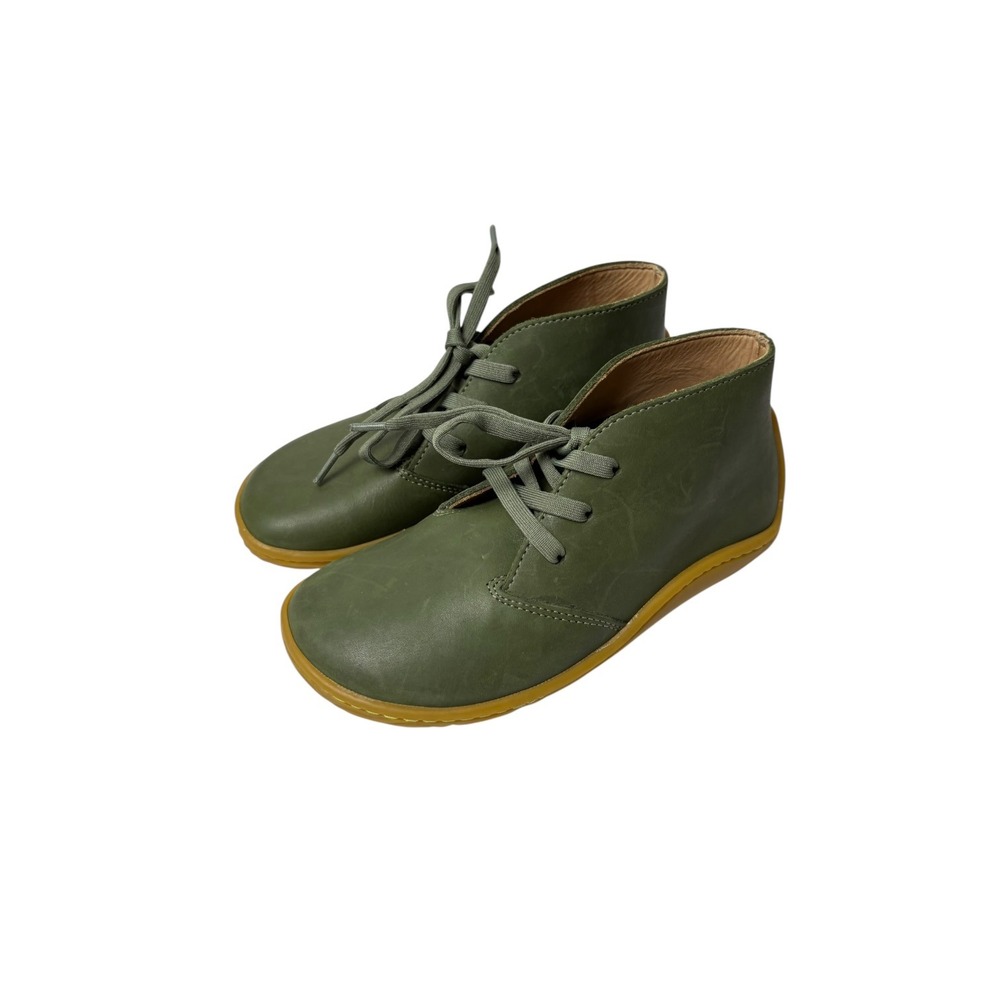 Vivobarefoot Gobi Kids Olive Green Leather Barefoot Chukka Boots EUR 31 US 13